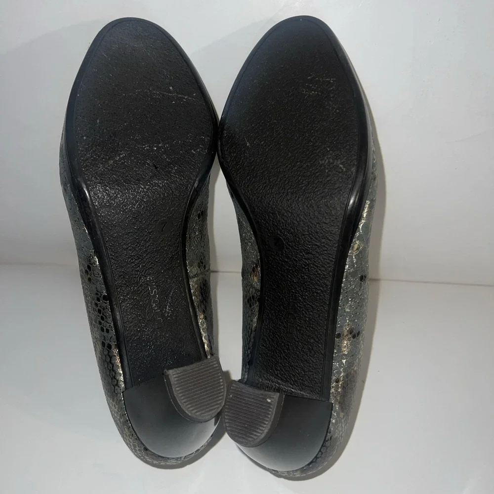 Office Coporate Kitten Block Heel Ara Ophelia Heels 9.5 Snake Skin Pump